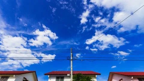 Electricity post at villages Stock Photos