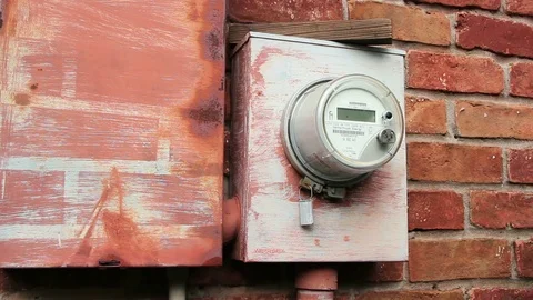 Electricity Power Meter Stock Footage 71366431