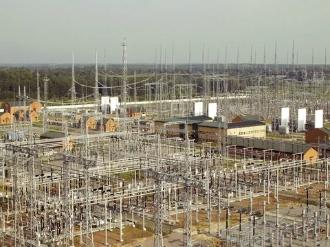 Electricity power station Stock Footage 81075649
