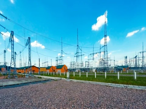 Electricity power station timelapse Stock Footage 81148842