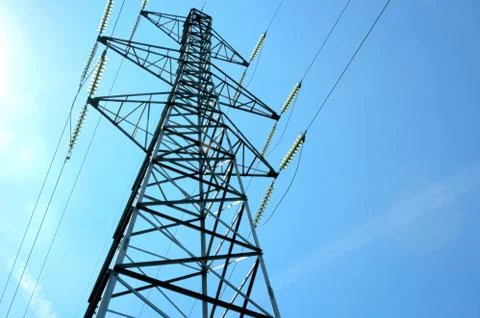 Electricity power tower Stock Photos