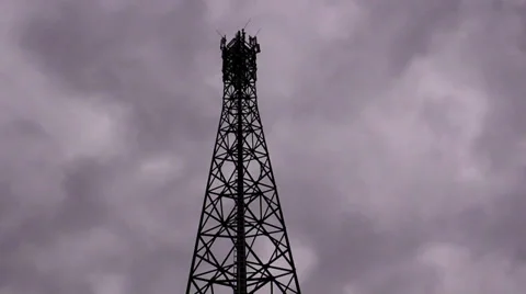 Electricity pylon against the sky Stock Footage 39560558