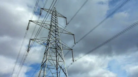 Electricity pylon Stock Footage 536373