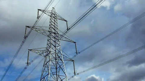 Electricity pylon Stock Footage 536845