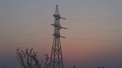 Electricity pylon Video stock 11943416