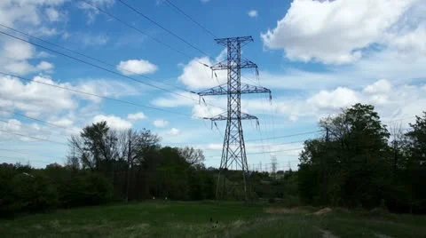 Electricity pylon HD Stock Footage 10981722