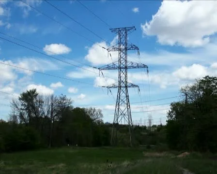 Electricity pylon PAL Stock Footage 10981689