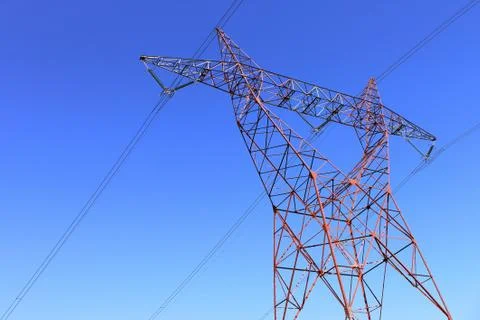 Electricity pylon Stock Photos