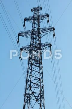 Electricity pylon Stock Photos