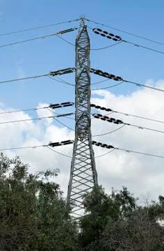 Electricity pylon Stock Photos