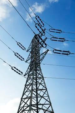Electricity pylon Stock Photos