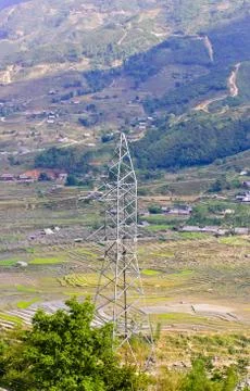 Electricity pylon Stock Photos
