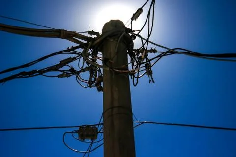 Electricity pylon Stock Photos