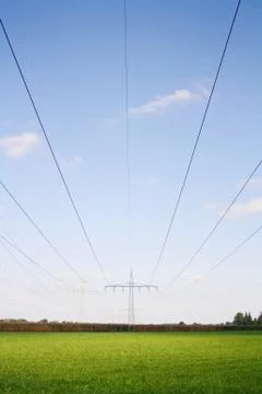 Electricity pylon Stock Photos