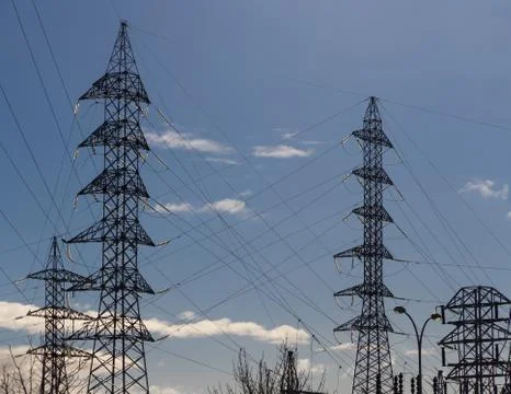 Electricity pylon Foto stock