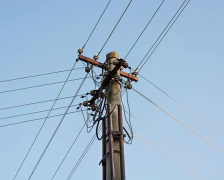 Electricity pylon Stock Photos