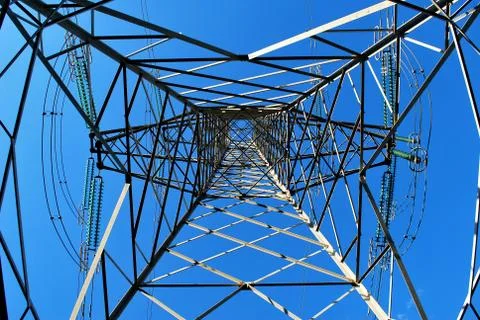 Electricity pylon Stock Photos