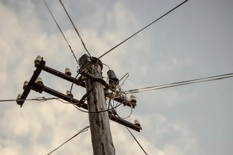 Electricity pylon Stock Photos