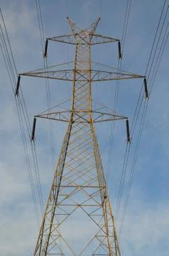Electricity pylon Stock Photos