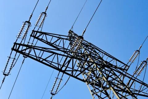 Electricity pylon Stock Photos