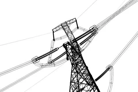 Electricity pylon Stock Photos