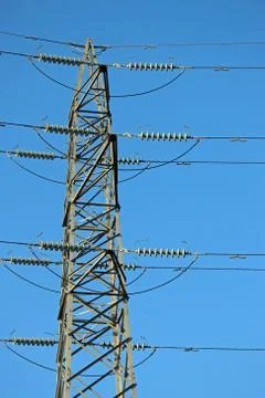 Electricity pylon Stock Photos