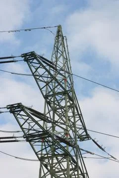 Electricity pylon Stock Photos