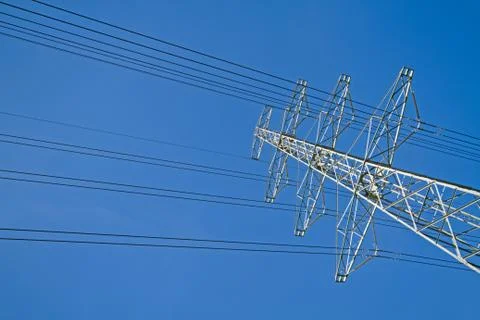 Electricity pylon Stock Photos