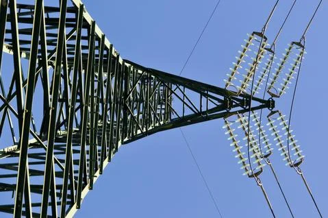 Electricity pylon Stock Photos