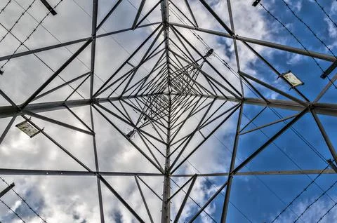 Electricity pylon Stock Photos