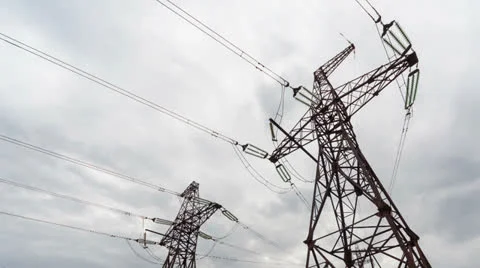 Electricity pylon, Time Lapse Stock Footage 22518993