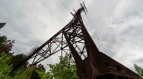 Electricity pylon, Time Lapse Stock Footage 23614081