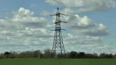 Electricity Pylon Time Lapse Stock Footage 152741587