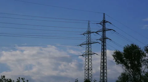Electricity Pylons Stock Footage 51340826