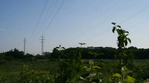 Electricity Pylons Stock Footage 51341372