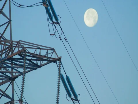 Electricity pylons Stock Footage 78454011