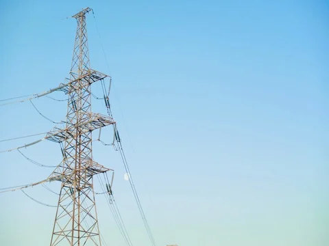 Electricity pylons Stock Footage 78456490