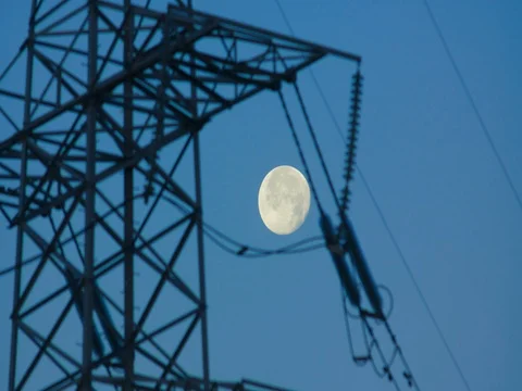 Electricity pylons Stock Footage 78457623