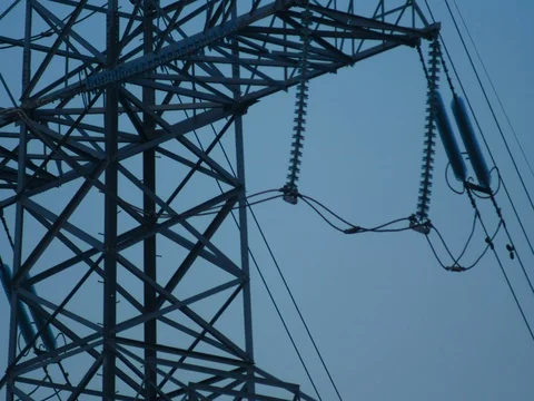 Electricity pylons Stock Footage 78460706