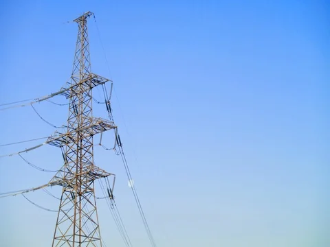 Electricity pylons Stock Footage 78461317