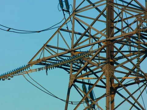 Electricity pylons Stock Footage 78463801