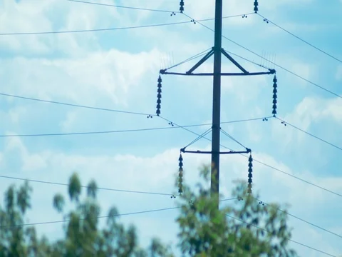 Electricity pylons Stock Footage 78470707