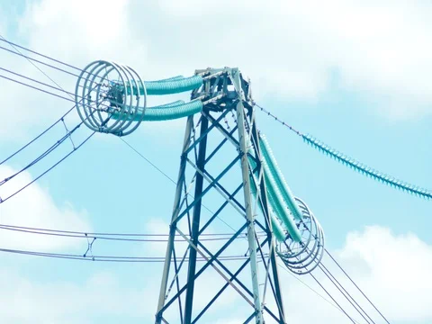 Electricity pylons Stock Footage 78473167