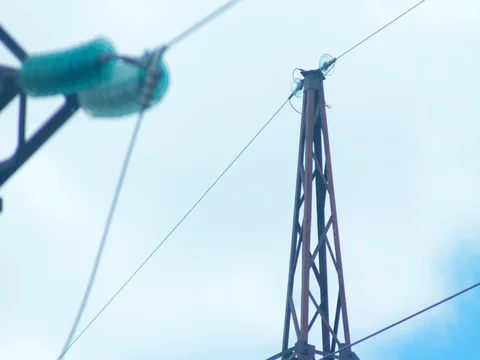 Electricity pylons Stock Footage 78473308