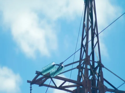 Electricity pylons Stock Footage 78475393