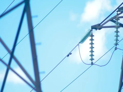 Electricity pylons Stock Footage 78476643