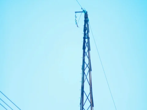 Electricity pylons Stock Footage 78476843
