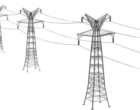 Electricity pylons Stock Illustration
