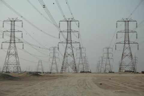 Electricity Pylons Stock Photos