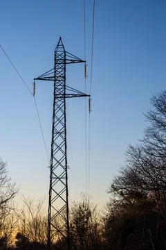 Electricity pylons. Stock Photos